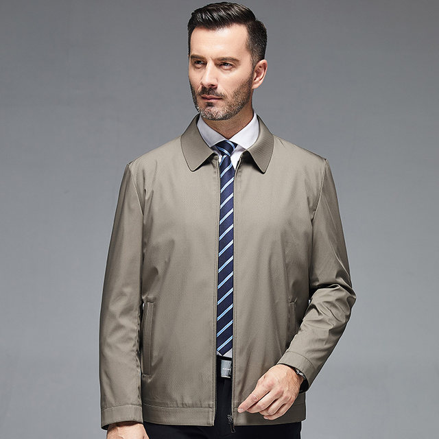 Jacket men's spring and autumn middle-aged business casual jacket ...