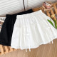 Sweet and versatile lace-up bow high waist slim ruffled skirt anti-exposure short skirt puffy skirt women summer