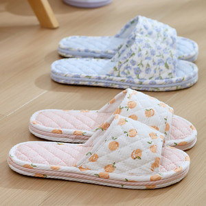 
Fabric cloth sole slippers for women's wooden floors anti-slip silent indoor soft sole machine washable home home spring and summer four seasons
