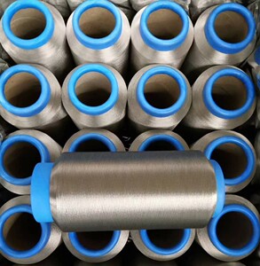 
100% silver fiber conductive yarn silver ion antibacterial yarn conductive wire silver nylon filament 20D40D
