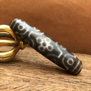 巨大藏傳108眼供佛老天珠492克文玩老天珠至純天珠山奇藝術山奇