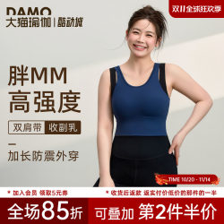 Women's plus size sports bra with high strength shockproof and anti-sagging