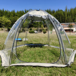 Panoramic Hexagonal Bubble House, Fully Transparent Tent for 6 People, Hexagonal Cold-Proof Sunroom Tent, Winter Swimming Warm Room for 6 People