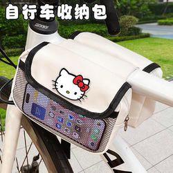 Cute Kt Cat Bicycle Front Frame Bag for Road Bikes, Cycling Gear, Phone Storage, Bike Front Frame Bag