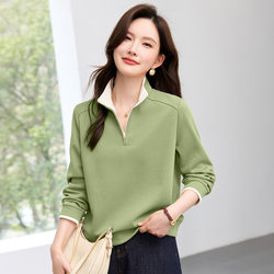 Half-Zip Spring Thin Sweatshirt for Women 2026 New Trendy Stylish Stand-Collar Casual Top
