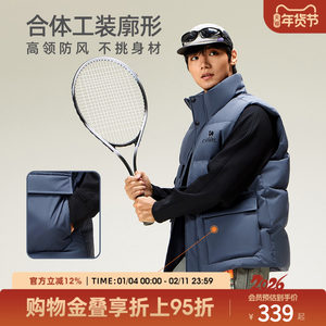 Camel Men's Down Vest Youth Winter Sleeveless Vest Couple Workwear Down Vest Women's Outerwear