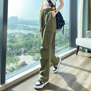 Bingshi Surgery Grain Pants Female thin waist high -waisted rope foot climbing pants American Harun sports pants
