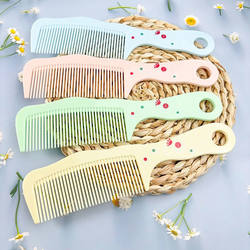 Cute Straight Hair Comb, Cartoon Medium-Tooth Hairbrush for Home Use, Suitable for Girls and Children with Long Hair, Portable, Anti-Static Hairbrush, Fine Bristles