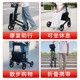 The elderly hand cart can take a light and light -folding aluminum alloy spoiler for the elderly shopping cart multifunctional wheelchair
