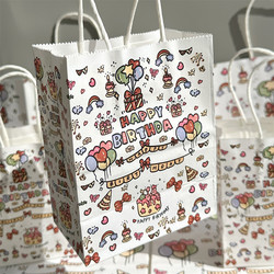 Happy Birthday Gift Bag with Good Looks ins Style Paper Bag Large Capacity Gift Packaging Bag Birthday Handbag