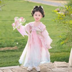 Girls' Hanfu Princess Dress, Summer Dress for Girls, 2026 New Style, Super Fairy Chiffon Hanfu, Children's Ancient Costume, Ruqun