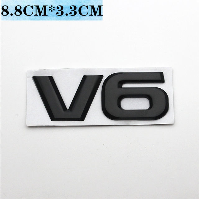 Car personality v8 v6 logo car sticker engine label large displacement ...