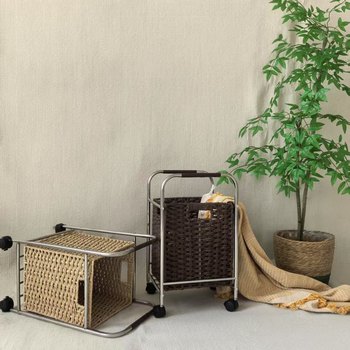 
Dirty clothes basket storage rack movable trolley multi-functional storage rack home bag storage cabinet under the table