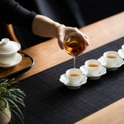 Tre đen dệt tre thảm trà lễ trà Zen khăn trải bàn Kung Fu bộ trà khay trà phụ kiện bàn trà trà chống thấm nước thảm tre bảng Á hậu