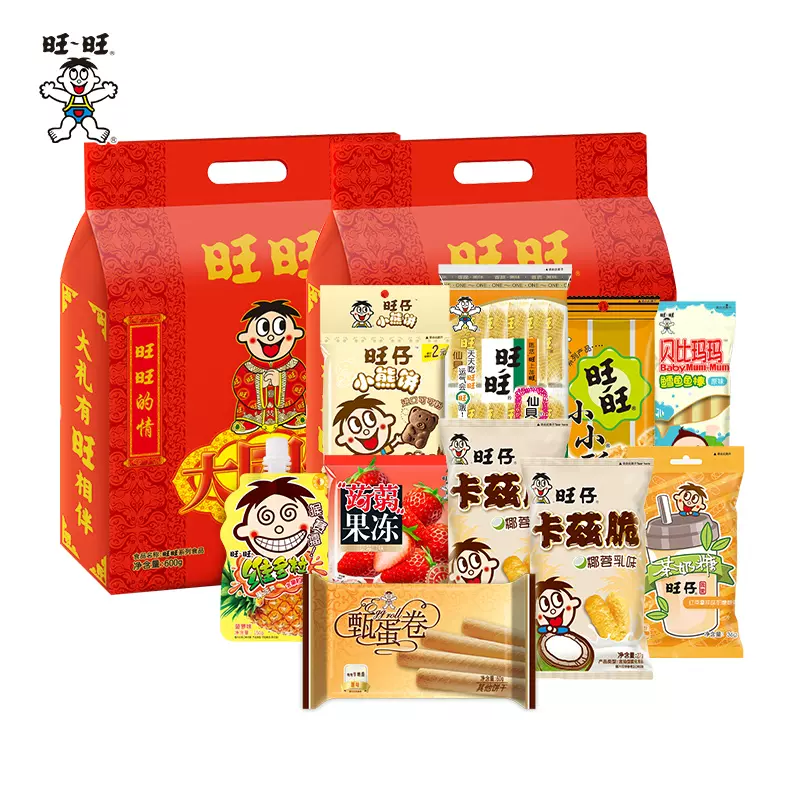 旺旺 大团缘大礼包 600g*2袋 天猫优惠券折后￥77包邮（￥135-58）