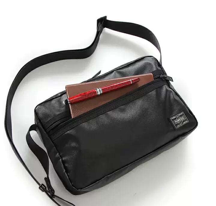 日本製PORTER TACTICAL黑色通勤防水斜挎包 吉田品牌耐用挎包