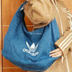 Adidas Clover Classic Denim Style Three Stripes LOGO Cloud Bag Handbag Shoulder Bag IX7693