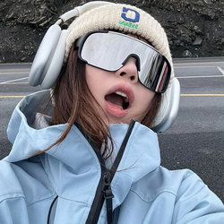 Outdoor Cycling Glasses, Mountain Climbing Goggles, Snow Mountain Anti-Uv Ski Goggles, Windproof Snow Cycling Sunglasses