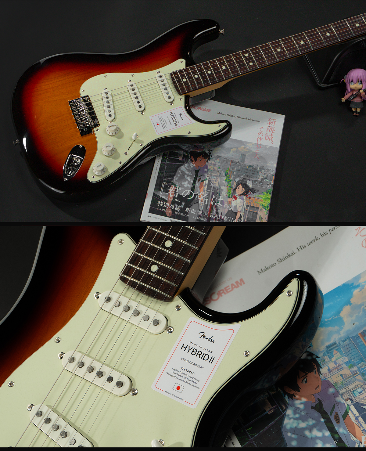 FenderJAPANAerodyne II　Stratocaster Fender Made in Japan Aerodyne II Stratocaster HSS Gun Metal