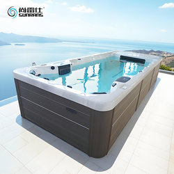 Outdoor Multi-Person Intelligent Constant Temperature Large Pool Indoor Massage Surfing Acrylic Large Bathtub Villa Hotel Deep Soaking Bath