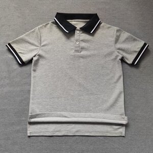 
Customized summer school uniforms for men and women, same sports half-sleeved gray mesh cotton short-sleeved lapel casual T-shirt POLO shirt