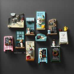 2025 New Japanese Zakka Refrigerator Magnets Personalized and Creative ins Cartoon Dog and Cat Magnetic Magnets