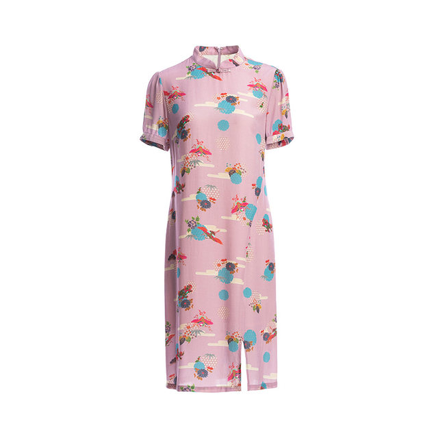 Guofeng  summer new loose sequins embroidered fairy dress new Chinese temperament dress female N4038