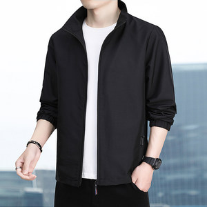 2025 spring and autumn thin men's upper collar short trench coat jacket casual jacket men's trendy top gown men
