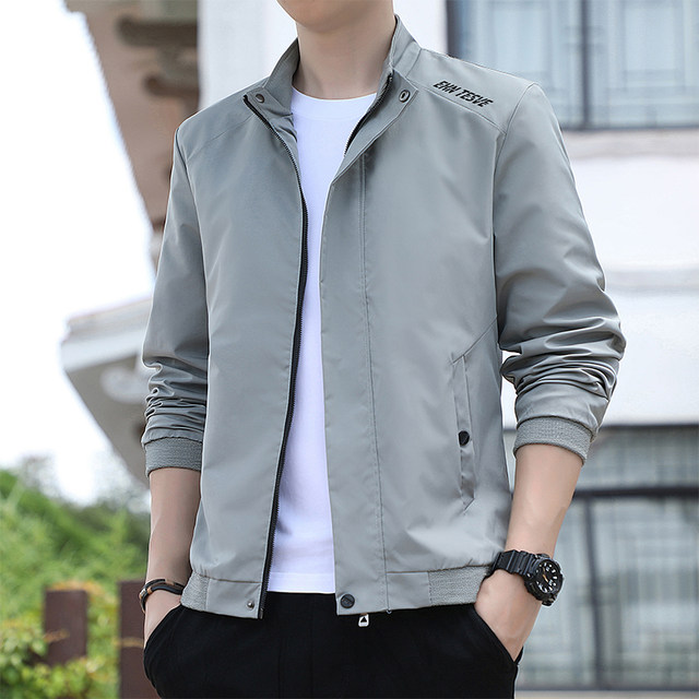 Spring and Autumn Men's Thin Jackets for Men 2023 New Stand Collar ...