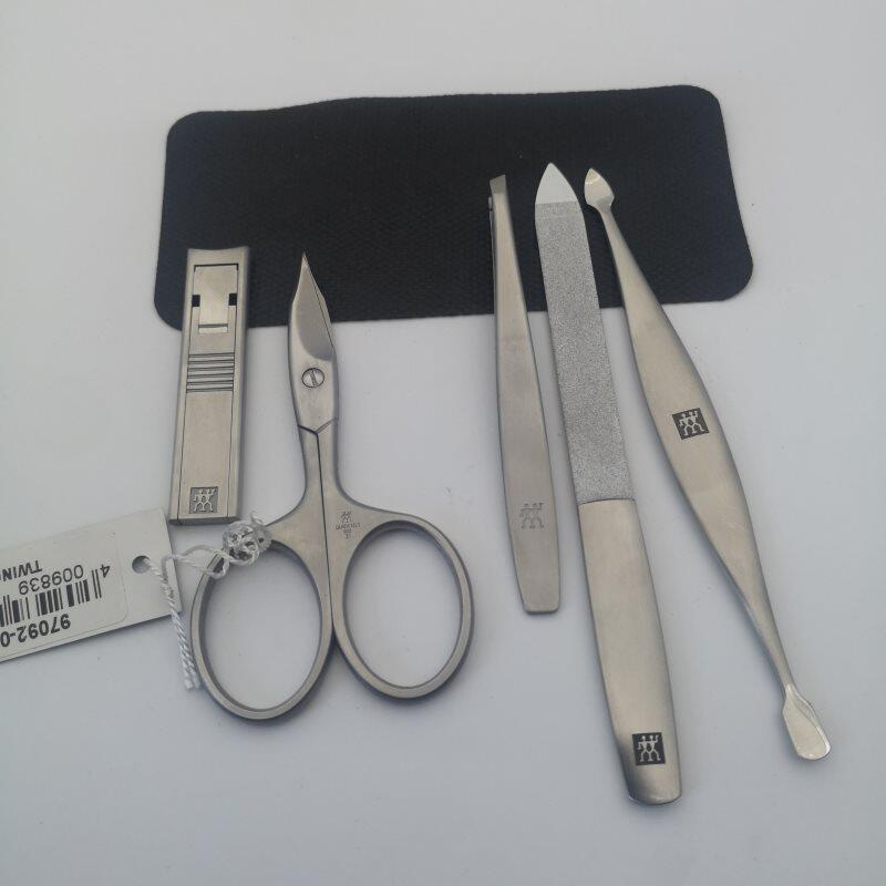 독일 ZWILLING 초박형 매미 손톱깎이 세트 5피스 매니큐어 세트 코 머리 깎기 스테인레스 스틸 도구 펜치-