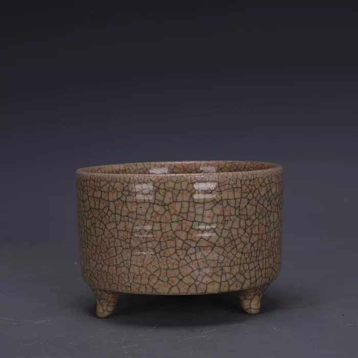 年代物 貴重 極上珍品 出土 宋 古瓷器 三足香炉 置物 賞物 yx0024 新作 年代物 貴重 極上珍品 出土 宋汝 崇 空熏 古瓷 三足