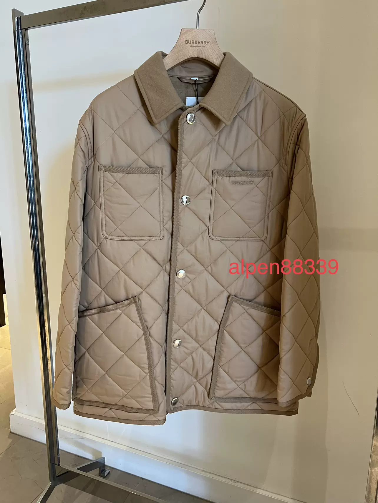 Burberry 80581161 男士半大棉服 駝色 德國代購直郵-Taobao