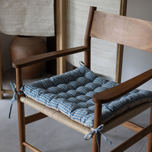 
[Little Princess] Dotted linen chair cushion backrest cushion tatami sofa yoga practice thin seat cushion bay window cushion