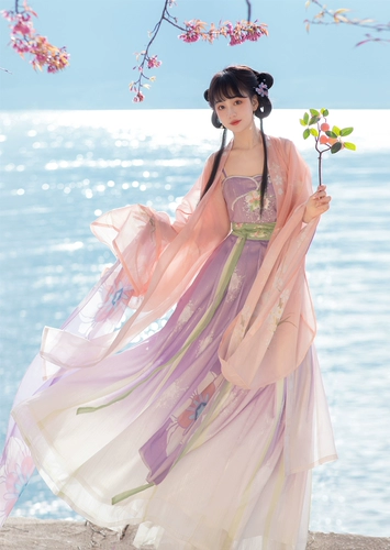 花神记 —— Пехой цветок бог -арогинал ханфу женский талия Печать рубашка с большим рукавом весна и летние пенс системы ханфу