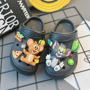 
2026 New Boys' Black Hole Shoes Children's Slippers Men's Non-Slip Fashionable Summer Sandals Men's Swimming Outerwear Trendy