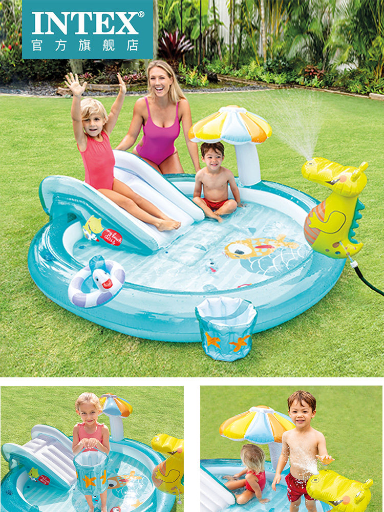 Intex Pool Inside Out Intex Baby Shark Ocean Ball Pool - Indoor & Outdoor Inflatable Pool
