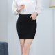 Spring and Autumn Professional hip-covered skirt stretchy slim-fitting pocket short skirt high waist skirt work step skirt women's black skirt
