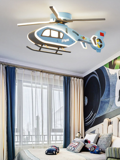 ヘリコプターシーリングライト - モダンな漫画LEDベッドルームランプ