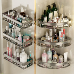 Bathroom Storage Rack, Toilet Shelf, Wall-Mounted Washbasin, No-Drill Wall-Mounted Bathroom Organizer