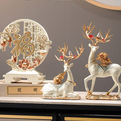 Modern Light Luxury Deer Ornaments for Home Living Room Tv Cabinet Wine Cabinet Decorations Desktop Entryway Ornaments Deer Figurine Housewarming Gift