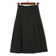 Solid color slim temperament high waist A-line long skirt for girls pleated skirts for spring clothes new parent-child skirt casual skirts
