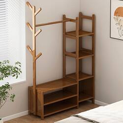 Floor-Standing Coat Rack for Bedroom, Multifunctional Storage Rack, Easy-To-Assemble Clothes Rack for Entryway