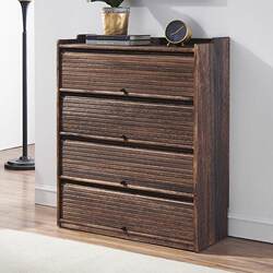 Yangman Shoe Cabinet and Storage Cabinet Integrated Against the Wall, Household Solid Wood Economical Simple Indoor Multi-Layer Large Capacity Cabinet for the Entrance