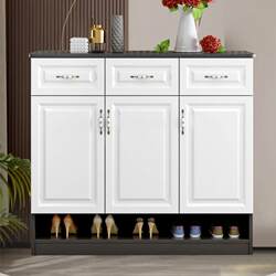 Yangman Solid Wood Shoe Cabinet for Home Entrance, Large Capacity Entryway Cabinet, Integrated Entryway Storage, Economical Model 2025 New