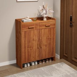 Yangman Solid Wood Shoe Cabinet for Home Entrance, Integrated Wall-Mounted Large-Capacity Storage Cabinet, Simple Shoe Cabinet