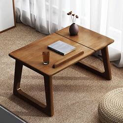 Foldable Solid Wood Computer Desk, Study Table, Coffee Table, Balcony Bed Table, Folding Table for Windowsill