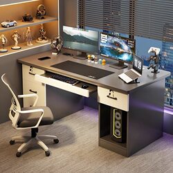 Majestic Computer Desk, Desktop Home Desk, Simple Office Desk, Bedroom Student Writing Desk, Light Luxury Gaming E-Sports Desk