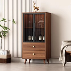 Yangman New Chinese-Style Sideboard, Living Room Wine Cabinet, Tea Cabinet, Modern Minimalist Kitchen Storage Cabinet, Integrated Storage Cabinet