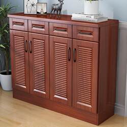 Yangman Shoe Cabinet for Home Entrance, Multi-Layer, Large Capacity, Simple Modern Wooden Entryway Cabinet, Solid Wood Shoe Cabinet