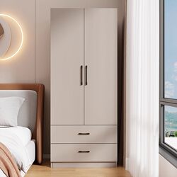 Yangman Wardrobe for Home Use, Made of Solid Wood Ecological Board, Simple Modern Design for Small Apartments, Economical Children's Storage Cabinet